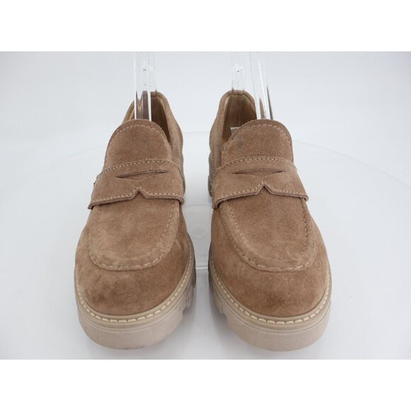La Canadienne Devin Suede Shearling Penny Loafers Brown Suede Size 7.5 Chunky - Picture 4 of 14